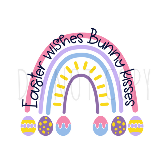 Easter wishes bunny kisses DTF Transfer W69