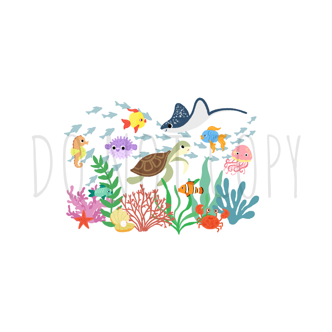 Aquarium DTF transfer