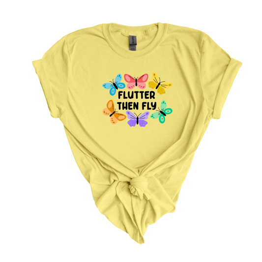 Flutter then fly DTF transfer