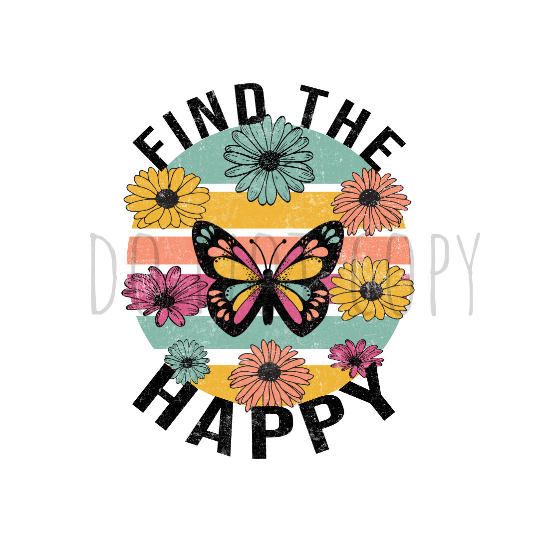 Find the Happy DTF transfer