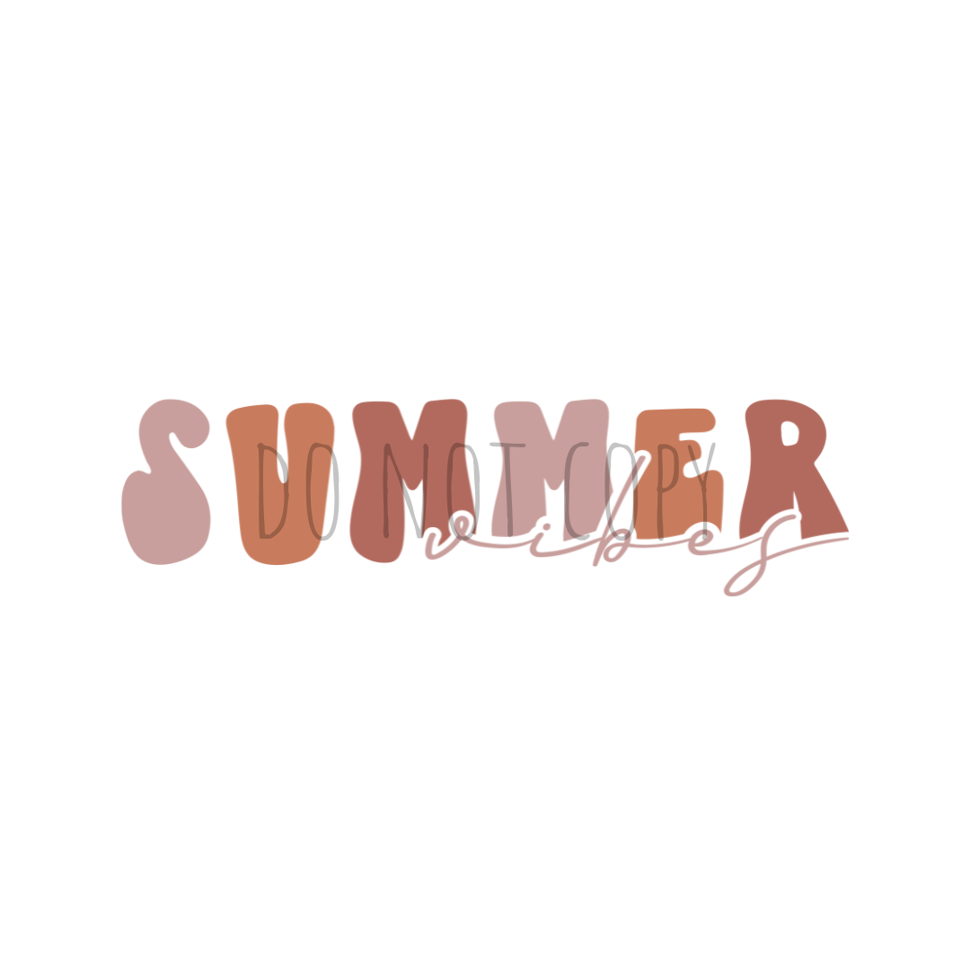 Summer Vibes DTF transfer S139