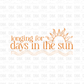Longing for days in the sun DTF Transfer ORANGE