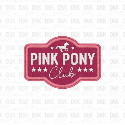 Pnk Pony club DTF transfer B357