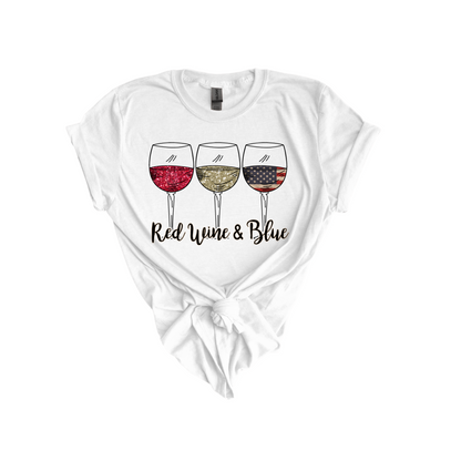 Red wine & blue DTF transfer R159