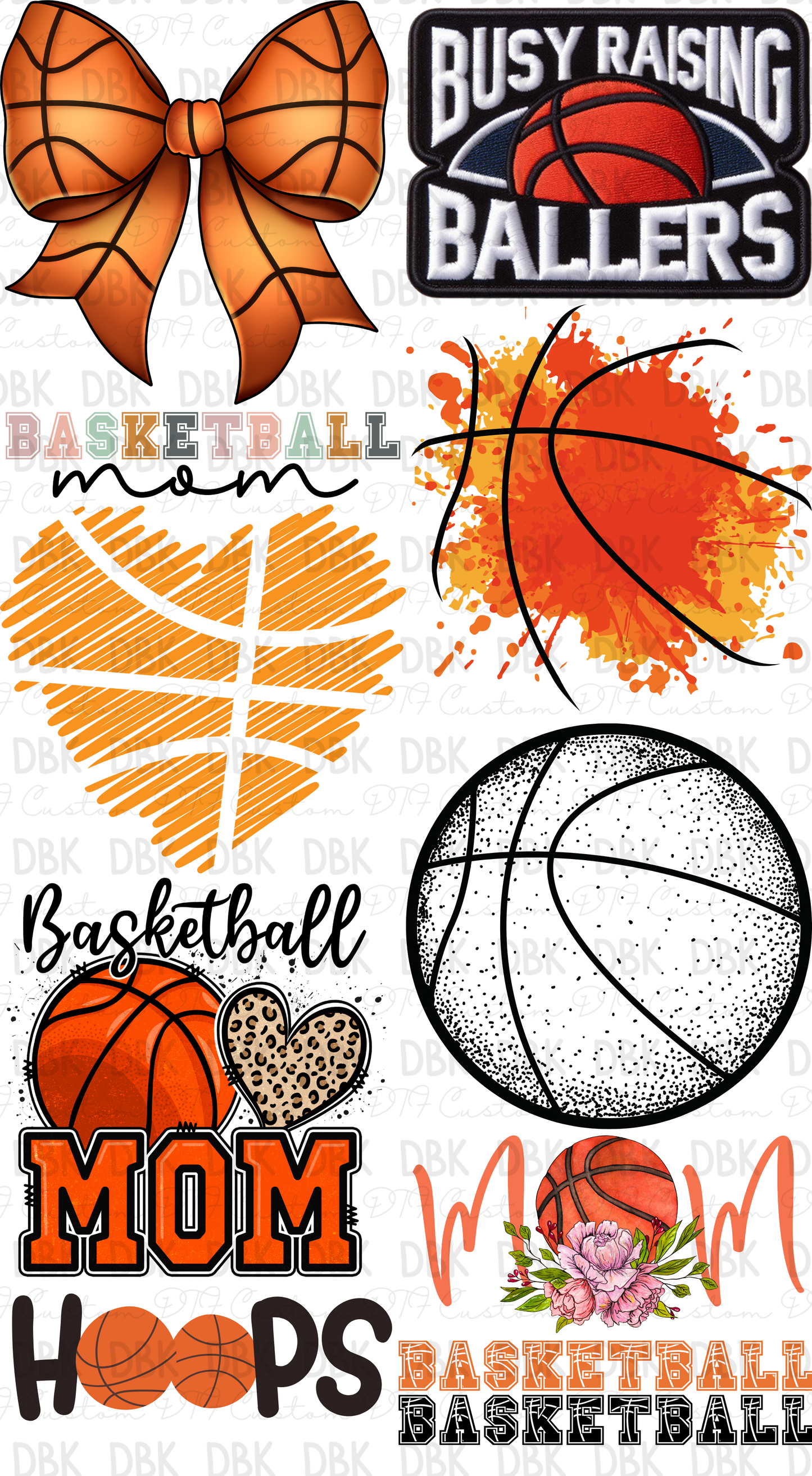 Basketball Pre-Made Gang Sheet P136