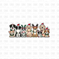 Christmas dogs DTF transfer E233