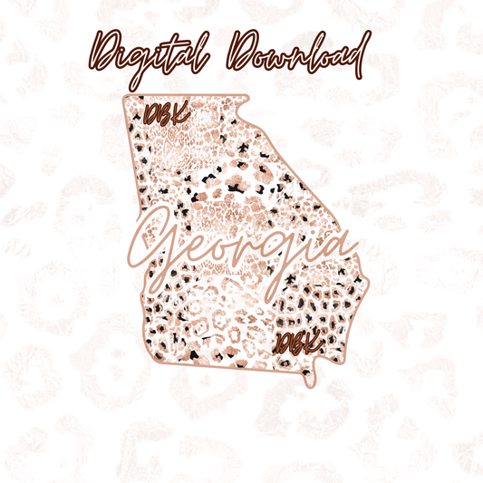 Georgia Rose Gold Leopard Digital Download