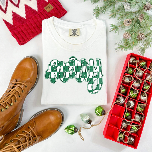 Green Merry DTF Transfer