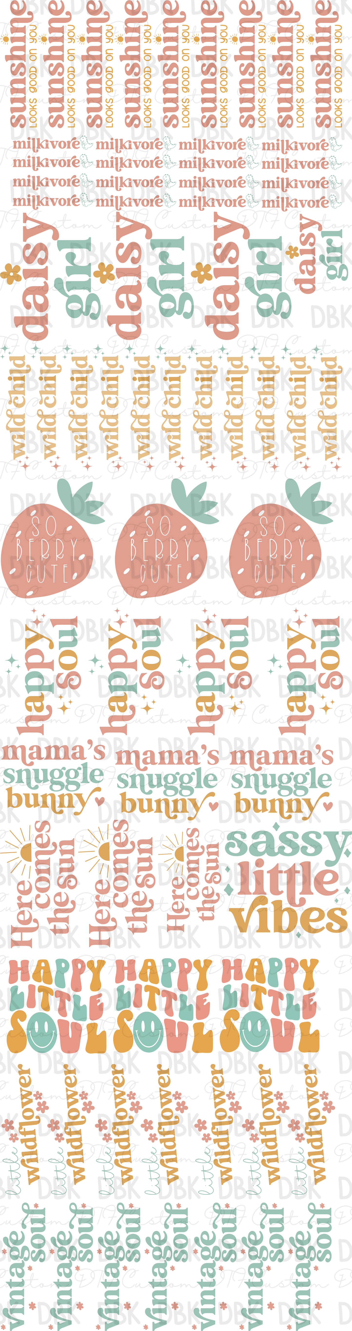 Groovy Pre-Made Gang Sheet P184