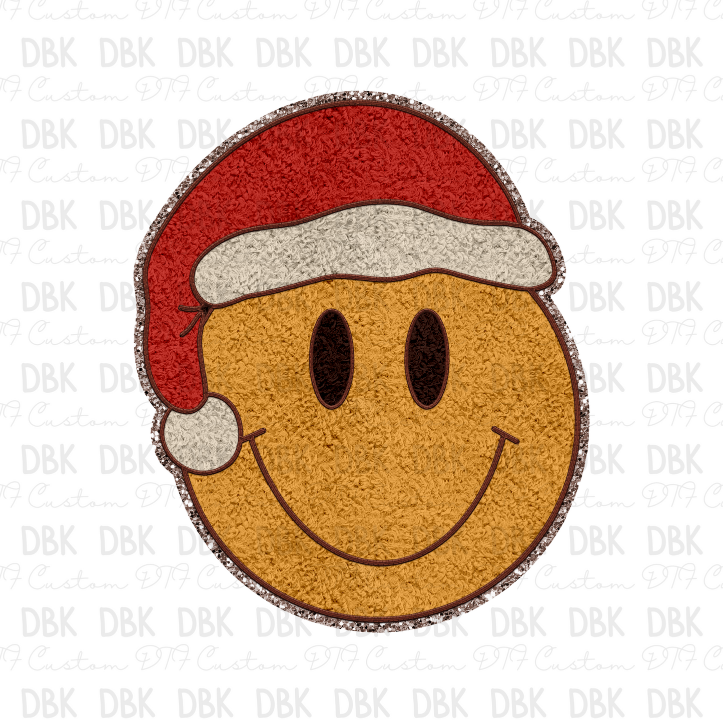 Smiley Santa DTF transfer E262