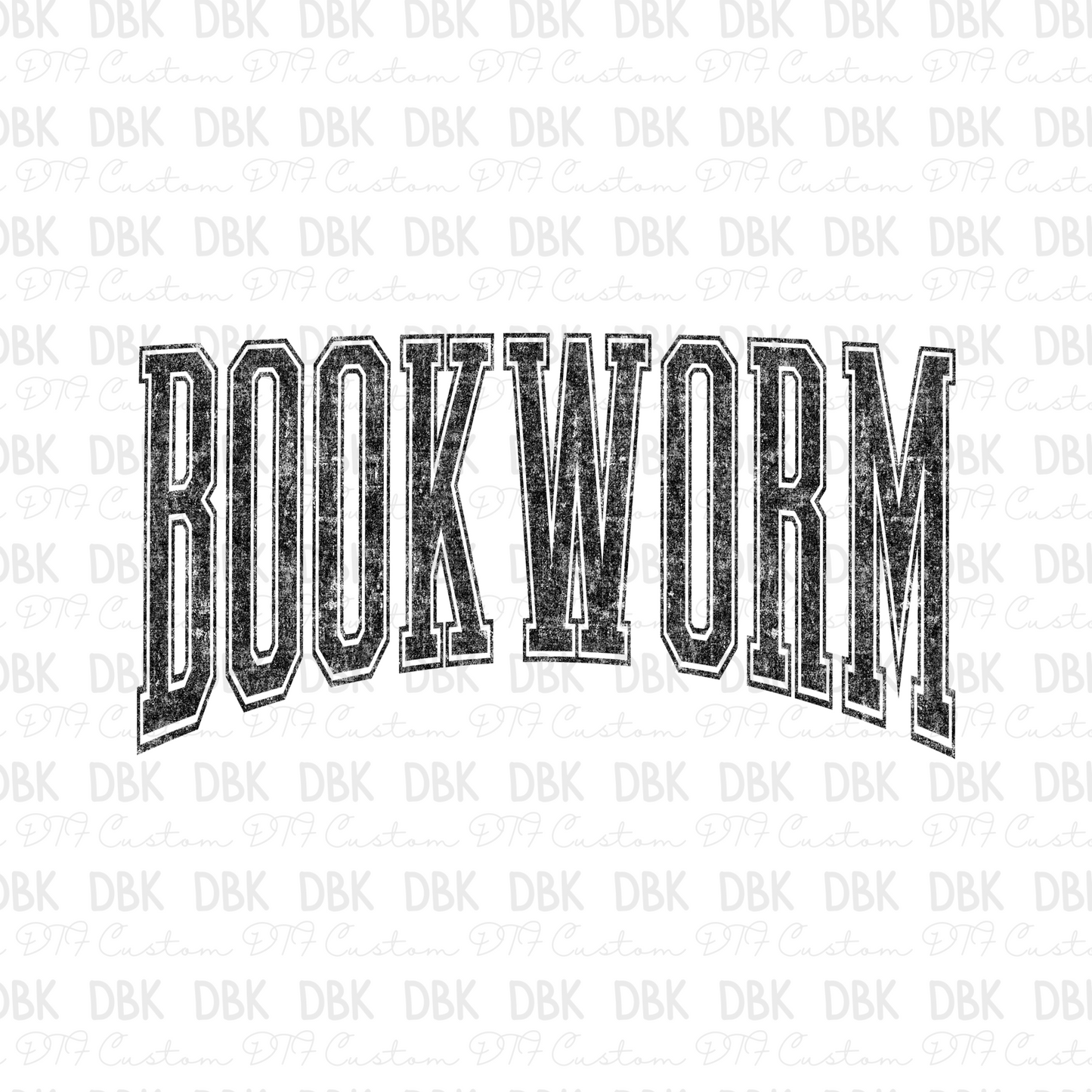 Bookworm BLACK DTF Transfer D47