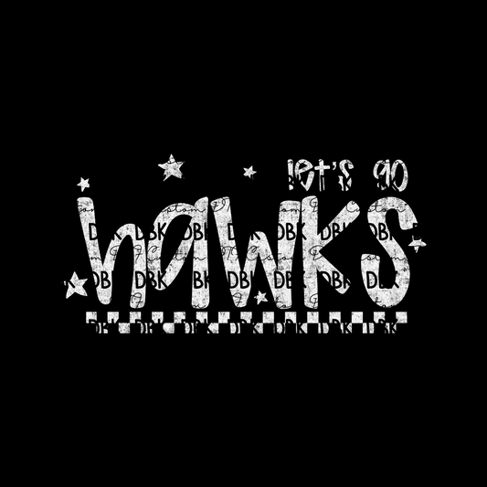 HAWKS DTF Transfer WHITE M161