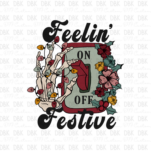 Feelin festive DTF transfer E47