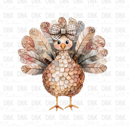 Golden Turkey DTF Transfer