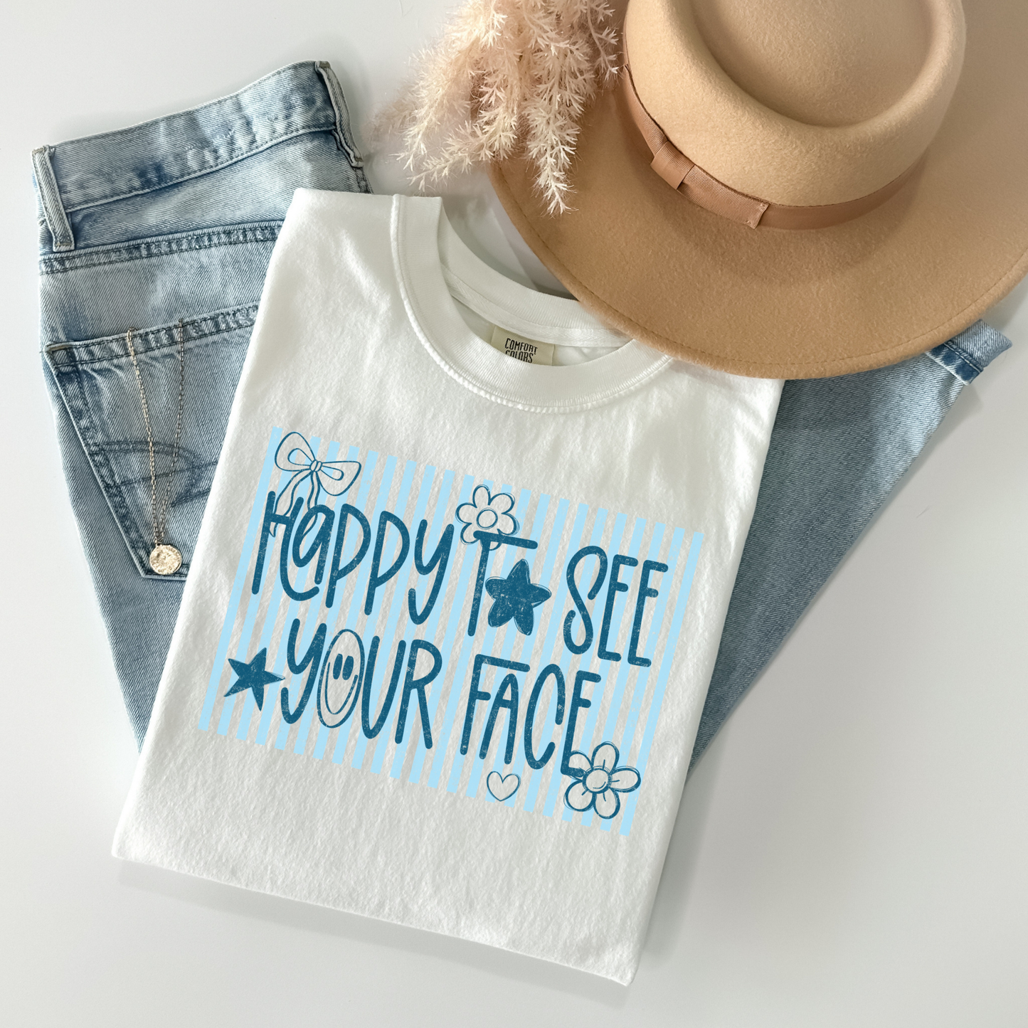 Happy to see your face DTF Transfer