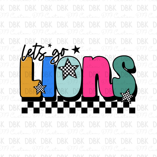Lions DTF Transfer
