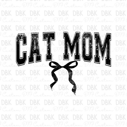Cat mom DTF Transfer BLACK N260