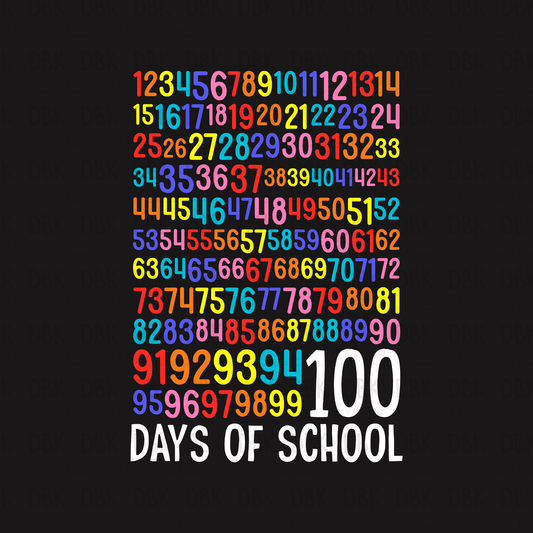 100 days of school DTF Transfer A265