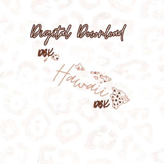 Hawaii Rose Gold Leopard Digital Download