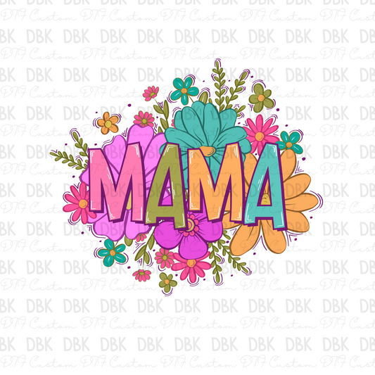 Mama floral bunches DTF Transfer N53