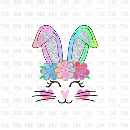 Pastel Bunny DTF transfer W6