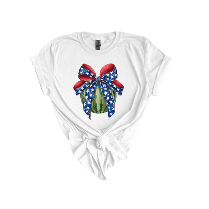 Watermelon bow DTF transfer R68