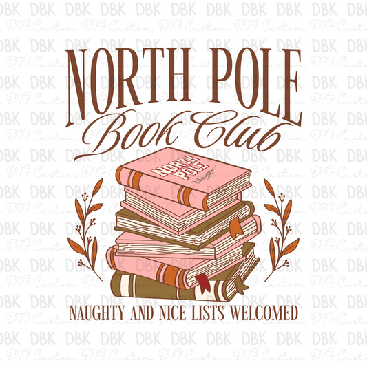 North Pole book club DTF Transfer