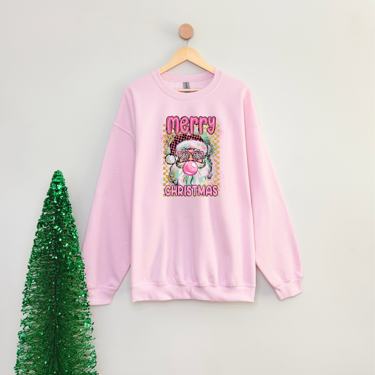 Bubble Gum Santa DTF Transfer