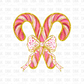 Candy cane PINK DTF Transfer E208