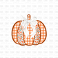 White Preppy Pumpkin DTF Transfer FS6