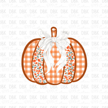 White Preppy Pumpkin DTF Transfer FS6