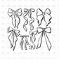 Bows DTF Transfer BLACK Z6
