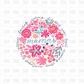 Mama Floral Blue DTF Transfer N268