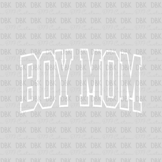 Boy Mom (White) DTF transfer