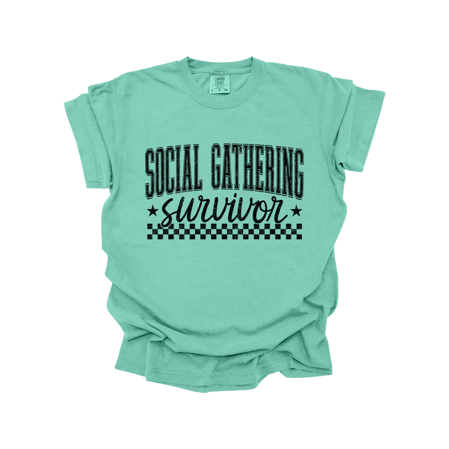 Social Gathering Survivor DTF Transfer BLACK