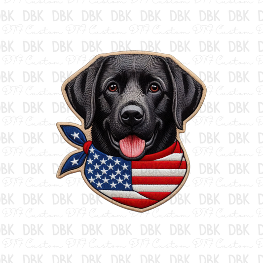 American Dog DTF transfer B283