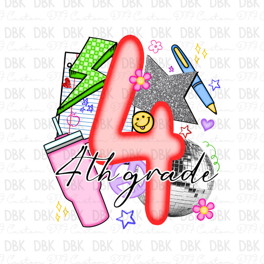 Fourth Grade DTF Transfer A232