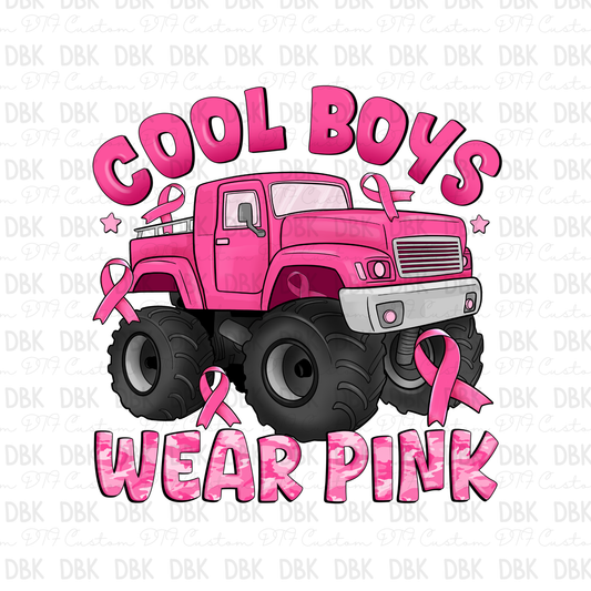 Cool Boys wear pink DTF Transfer L34