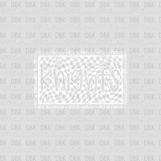 Knights DTF transfer WHITE M142
