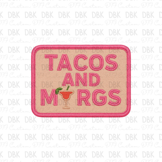 Tacos and Margs DTF transfer B376