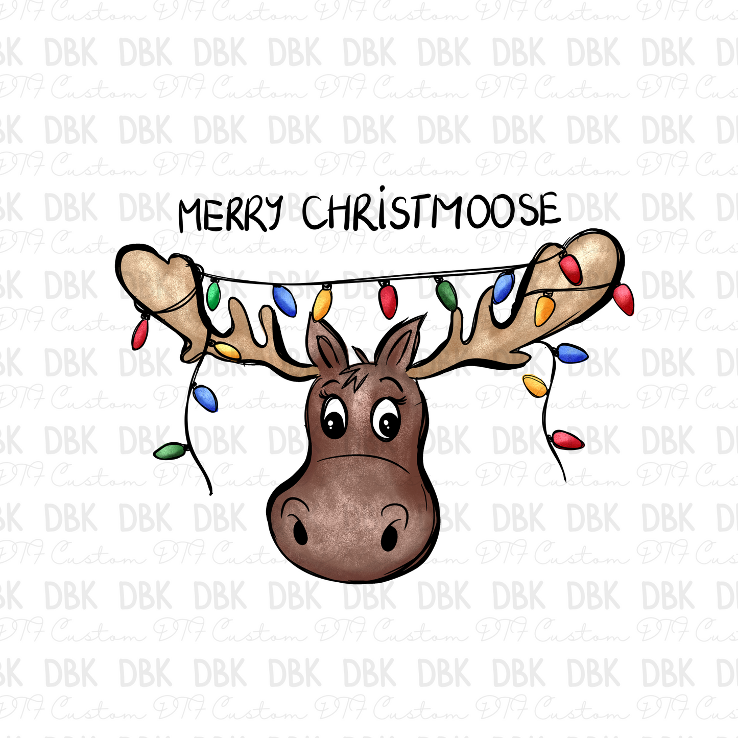 Merry Christmoose DTF transfer E64