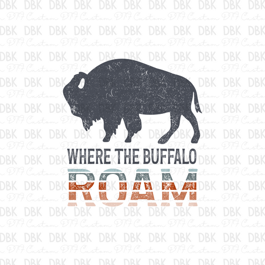 Where the buffalo roam DTF transfer