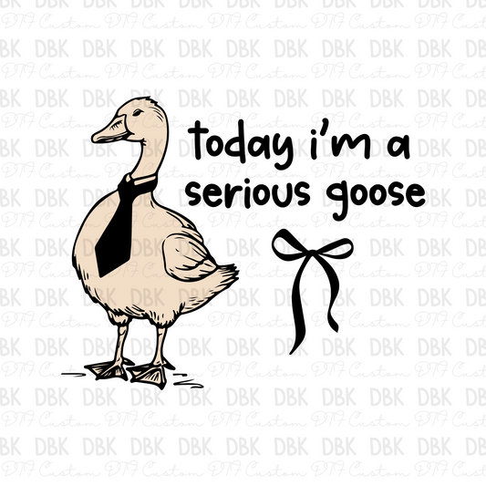 Today I'm a serious goose DTF Transfer I309