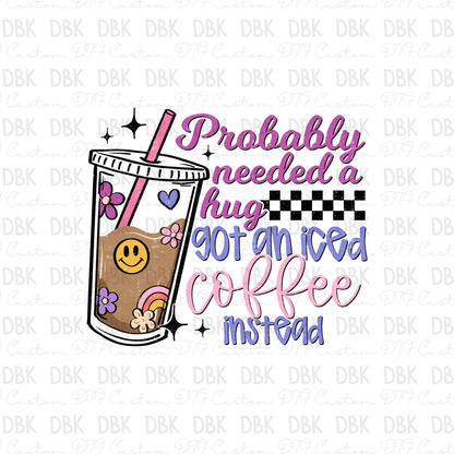 Ice coffee DTF Transfer