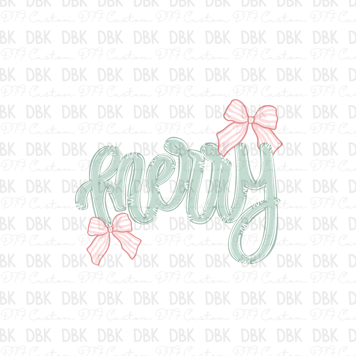 Pastel Merry DTF Transfer