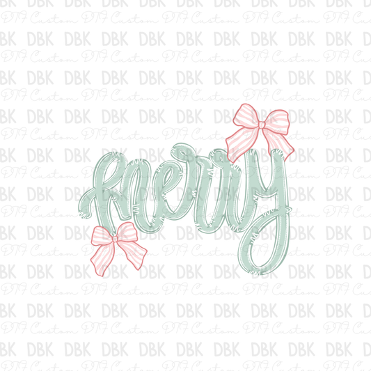 Pastel Merry DTF Transfer