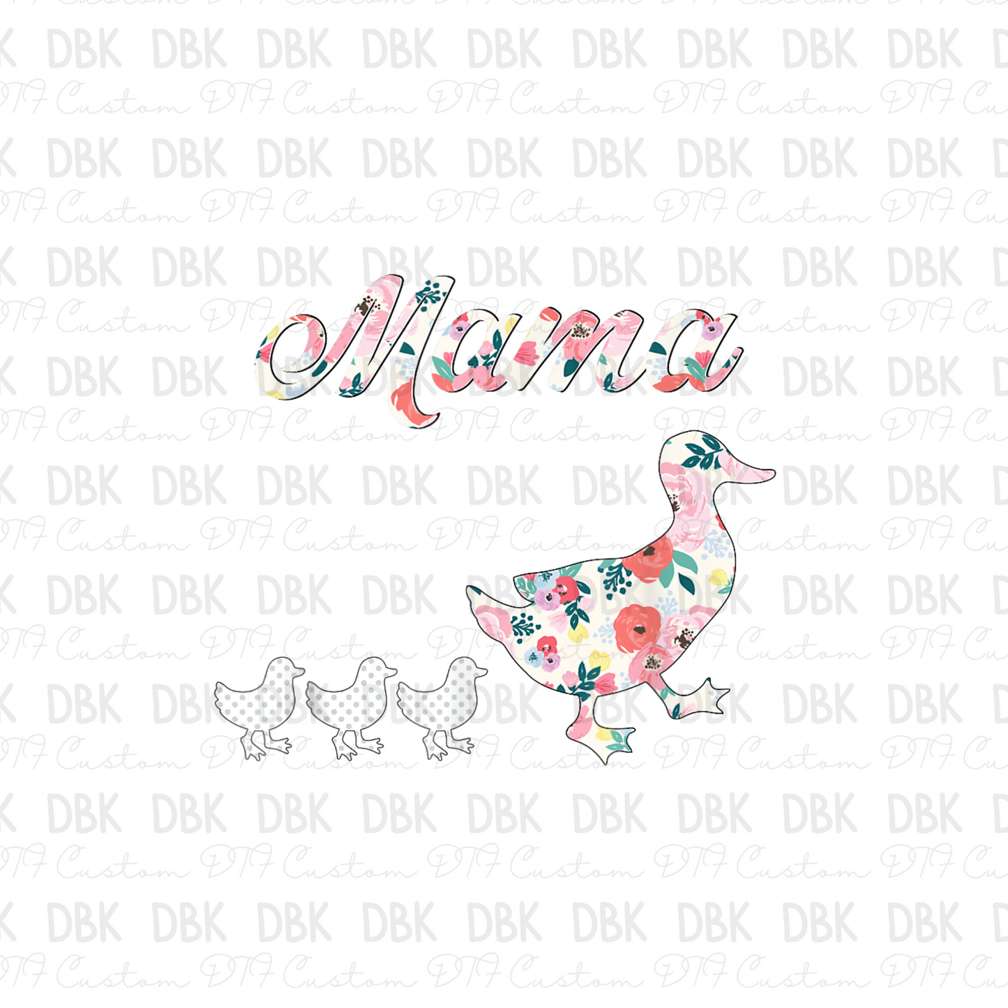 Mama duck & ducklings DTF Transfer N220