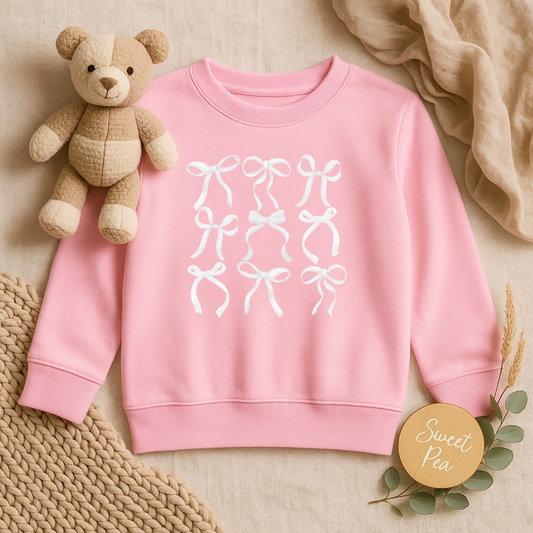 White Bows Crewneck YOUTH