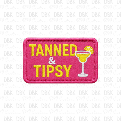 Tanned and Tipsy DTF transfer B379
