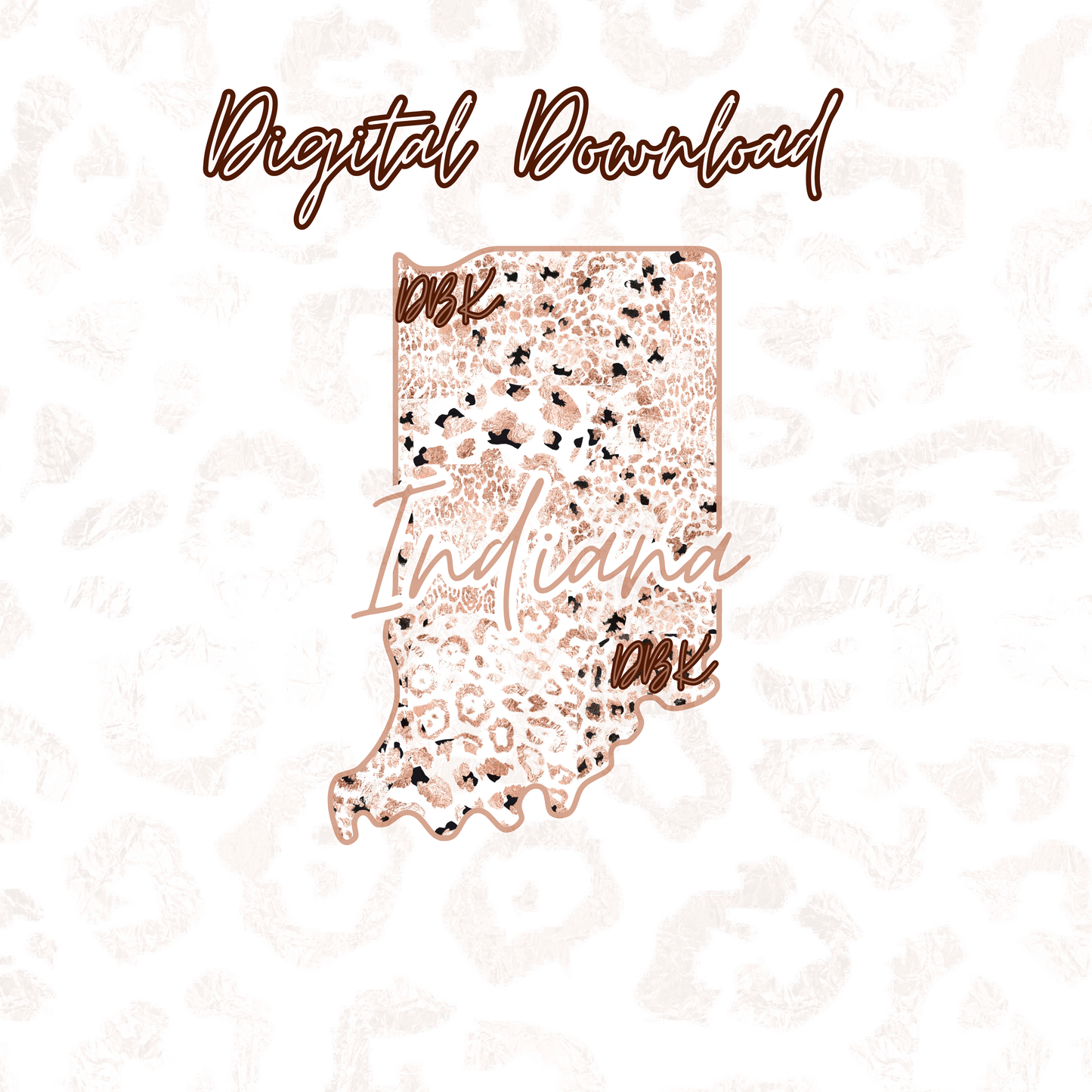 Indiana Rose Gold Leopard Digital Download